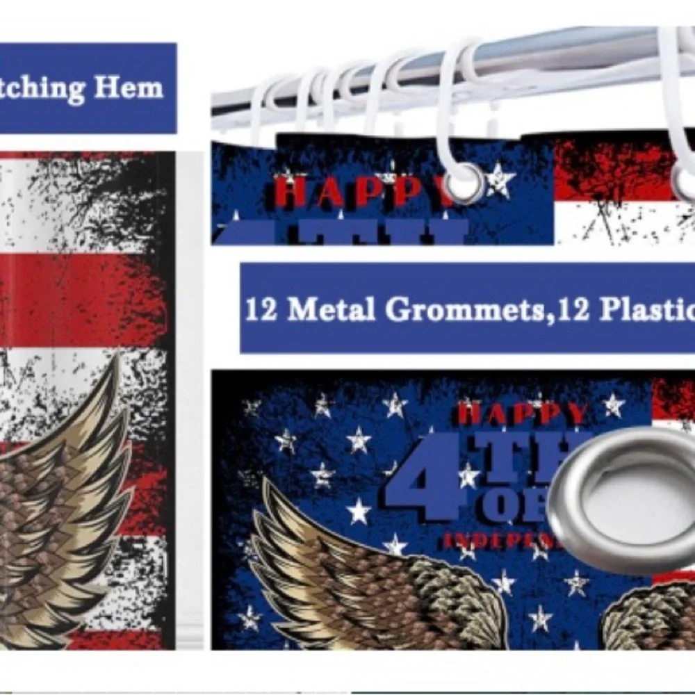 🇺🇸🦅Patriotic 4th of July🦅🇺🇸Shower Curtain/Backdrop 🎇NWT🎇